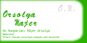 orsolya majer business card